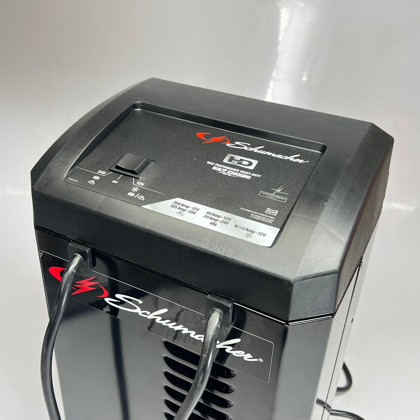 SCHUMBACHER Heavy Duty Wheeled Battery Charger 12/24 Volt 6-2/40/250 Amp SC1352