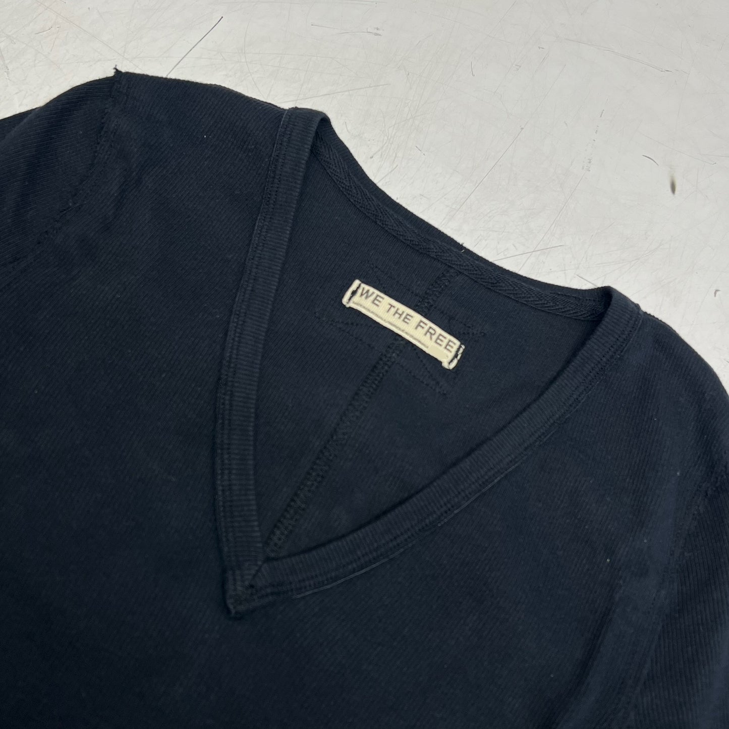 FREE PEOPLE  We the Free Neria Long Sleeve Top Women's Sz XS Black 097008