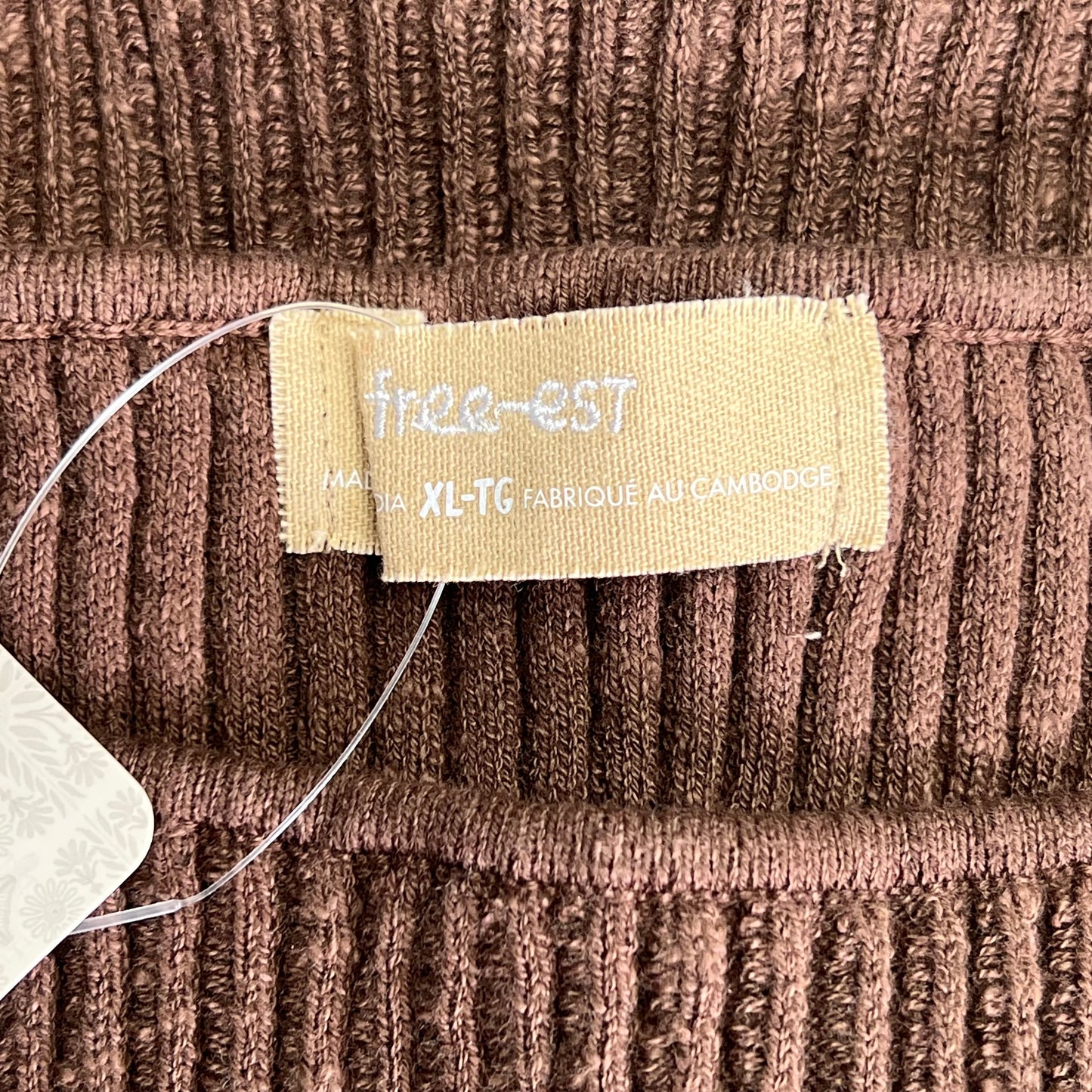 FREE PEOPLE Free Est Lizzie Sweater Top Scoop Neck Womens Sz XL Carafe OB2182105