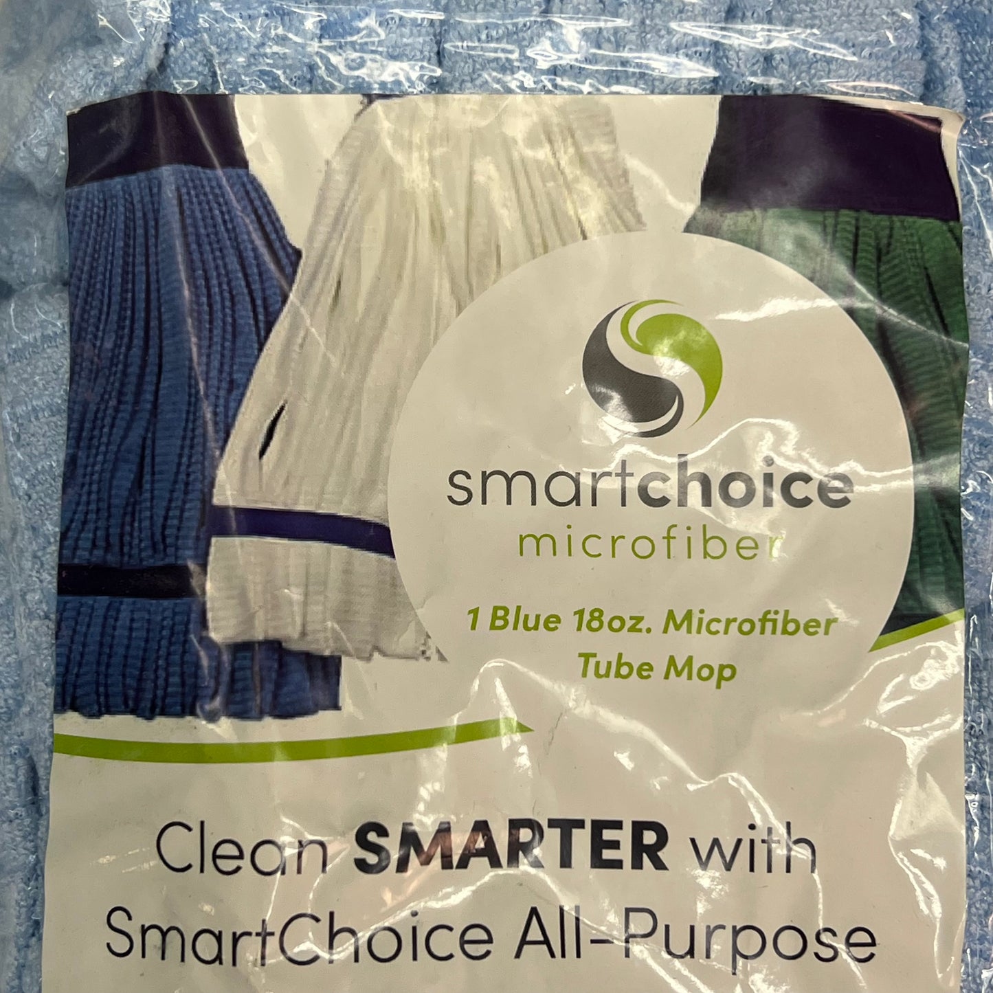 SMART CHOICE  (6 PACK) Professional Microfiber Tube Mop Head 18oz Blue M600018B