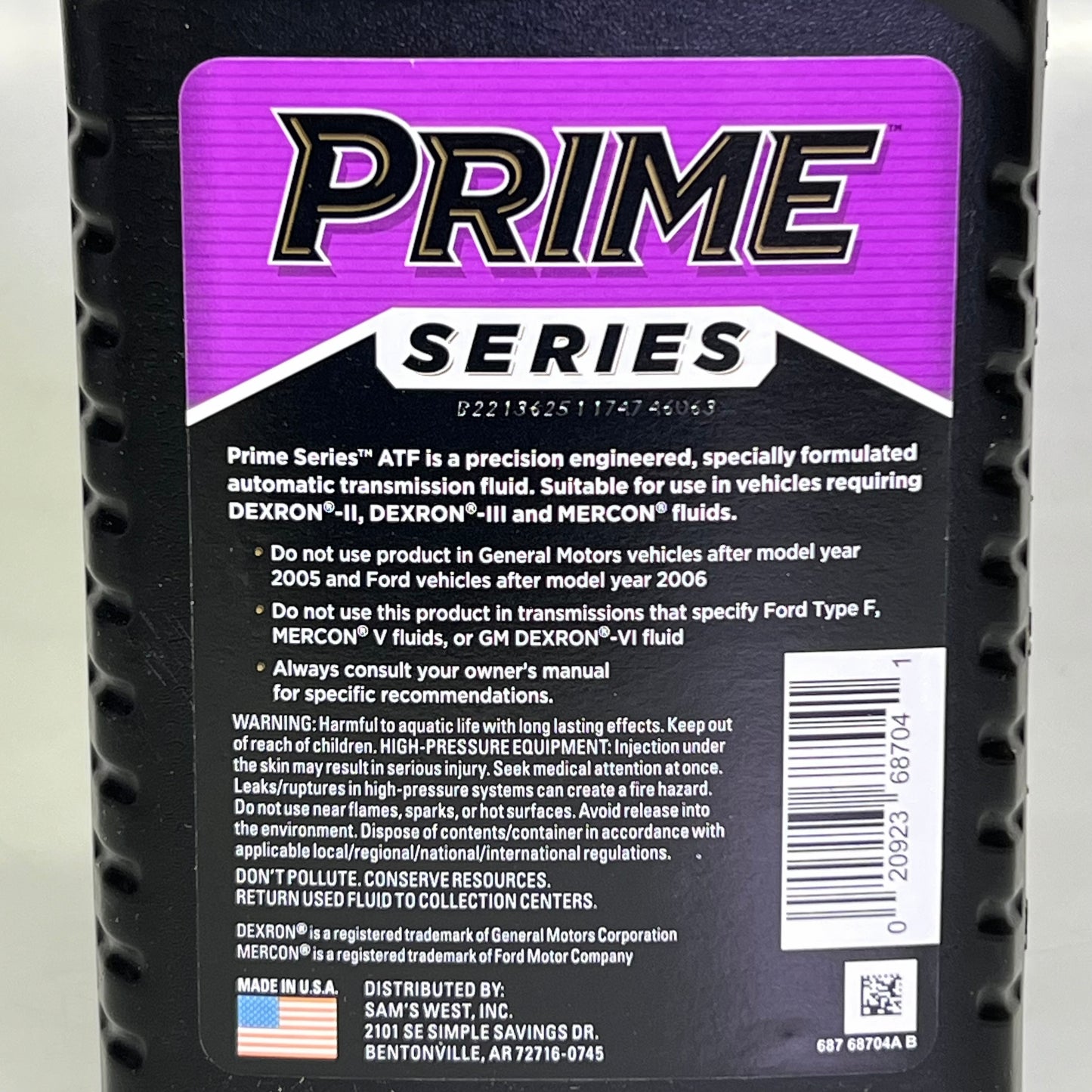 PRIME SERIES (12 PACK) Automatic Transmission Fluid 1 qt