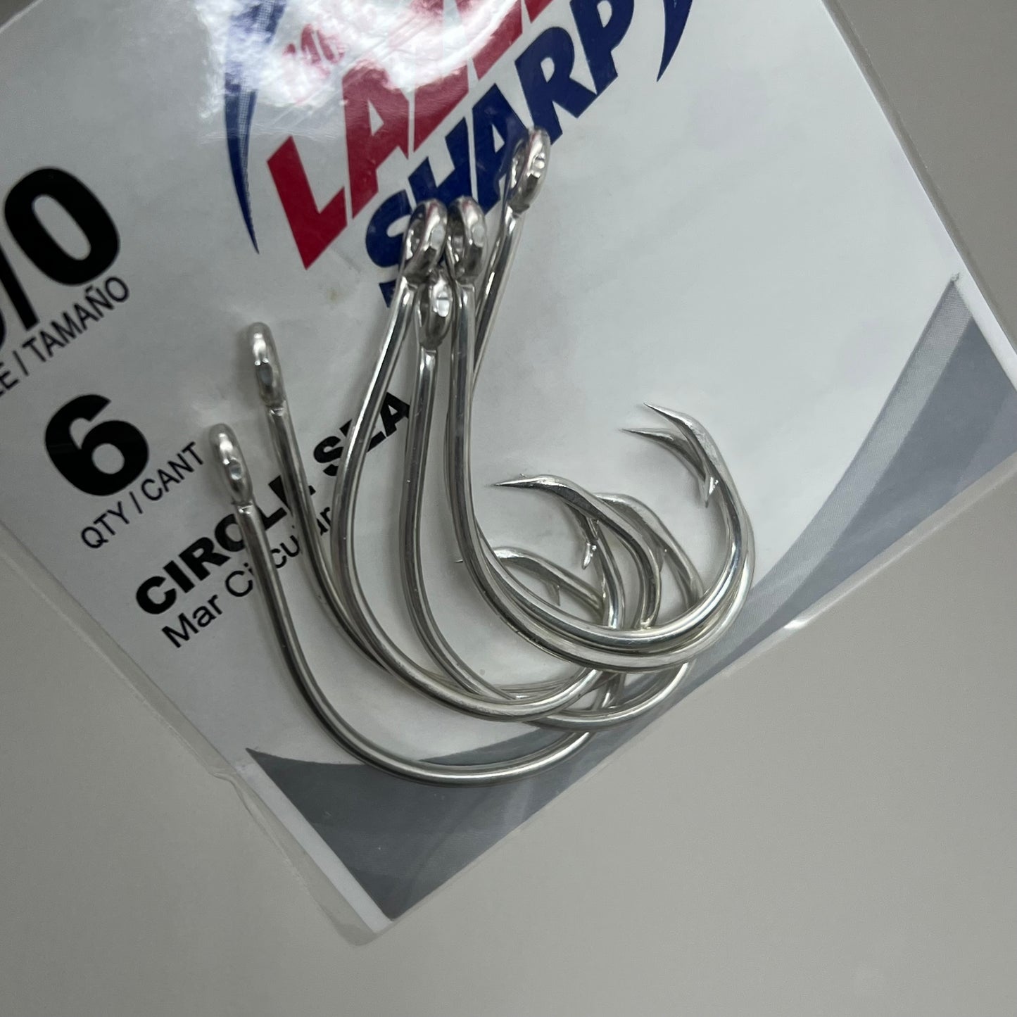 EAGLE CLAW (5 PACK) Circle Sea Freshwater & Saltwater Chrome #5/0 6pc L197G-5/0