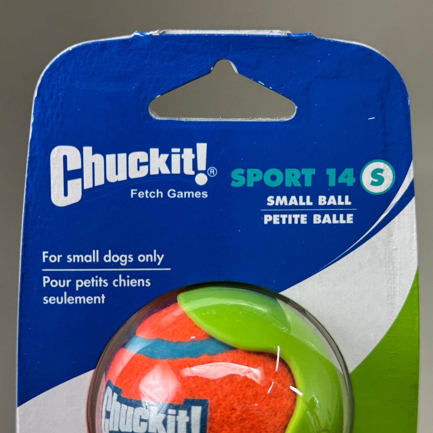 ZA@ CHUCKIT! Sport 14S Small Dog Ball Launcher & Ball Green & Orange TDHC24071D