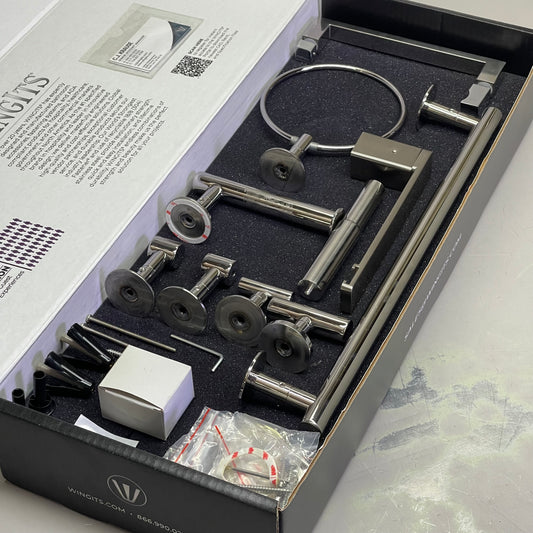 WINGITS Towel Bar, Toilet Paper Holders, Towel & Robe Hooks, Anchors, & More! Chrome