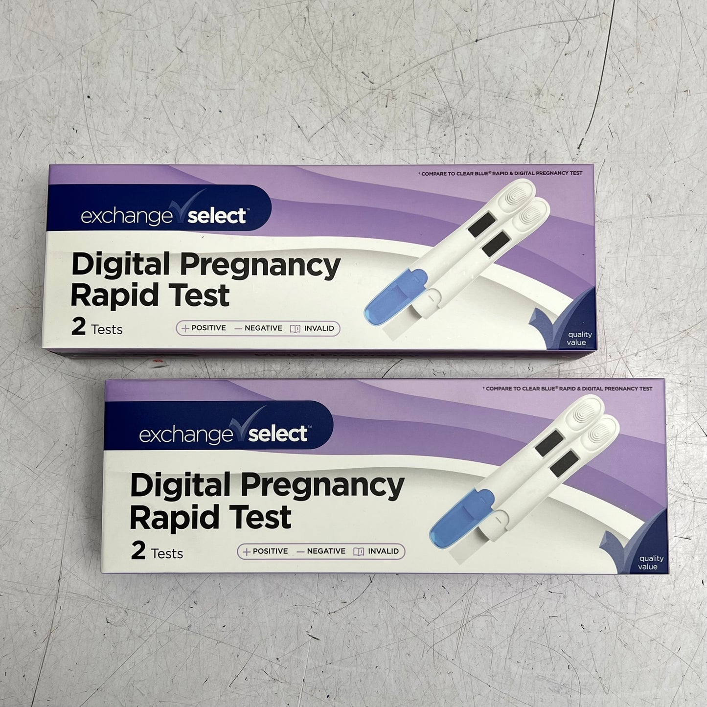 EXCHANGE SELECT (2 PACK, 2 EACH) One Step Digital Pregnancy Rapid Test BB 01/27