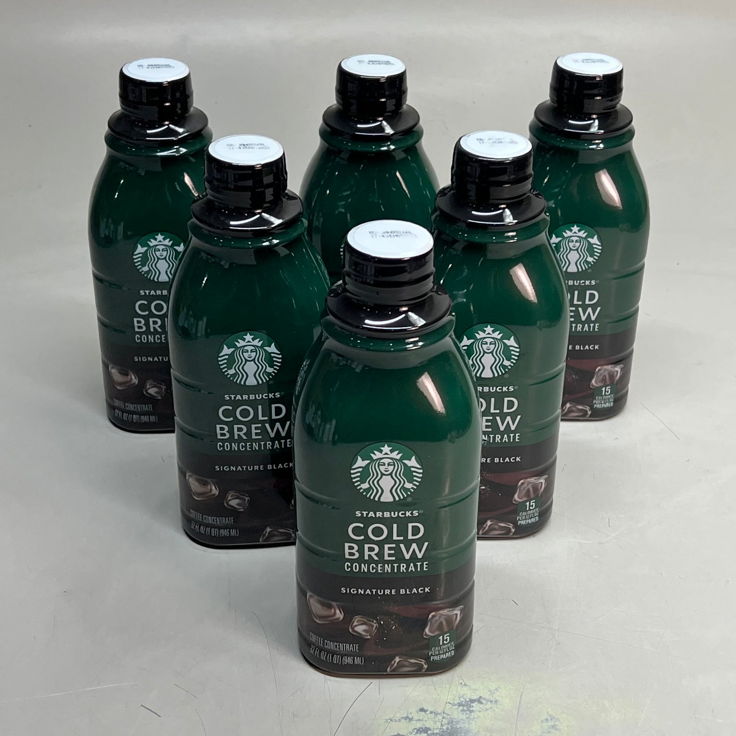 STARBUCKS (6 PACK) Cold Brew Concentrate Signature Black 32 fl oz BB 01/26