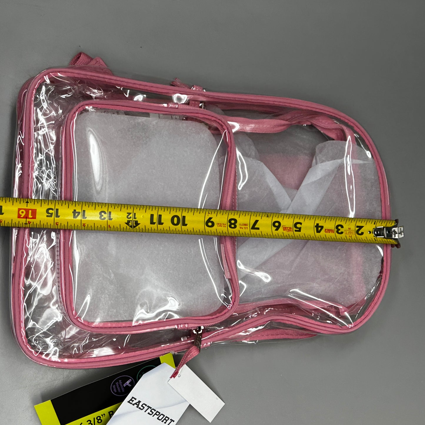 EASTSPORT Spark Clear Backpack 16"x12" Pink Lemonade 190920PW-PLM (New)