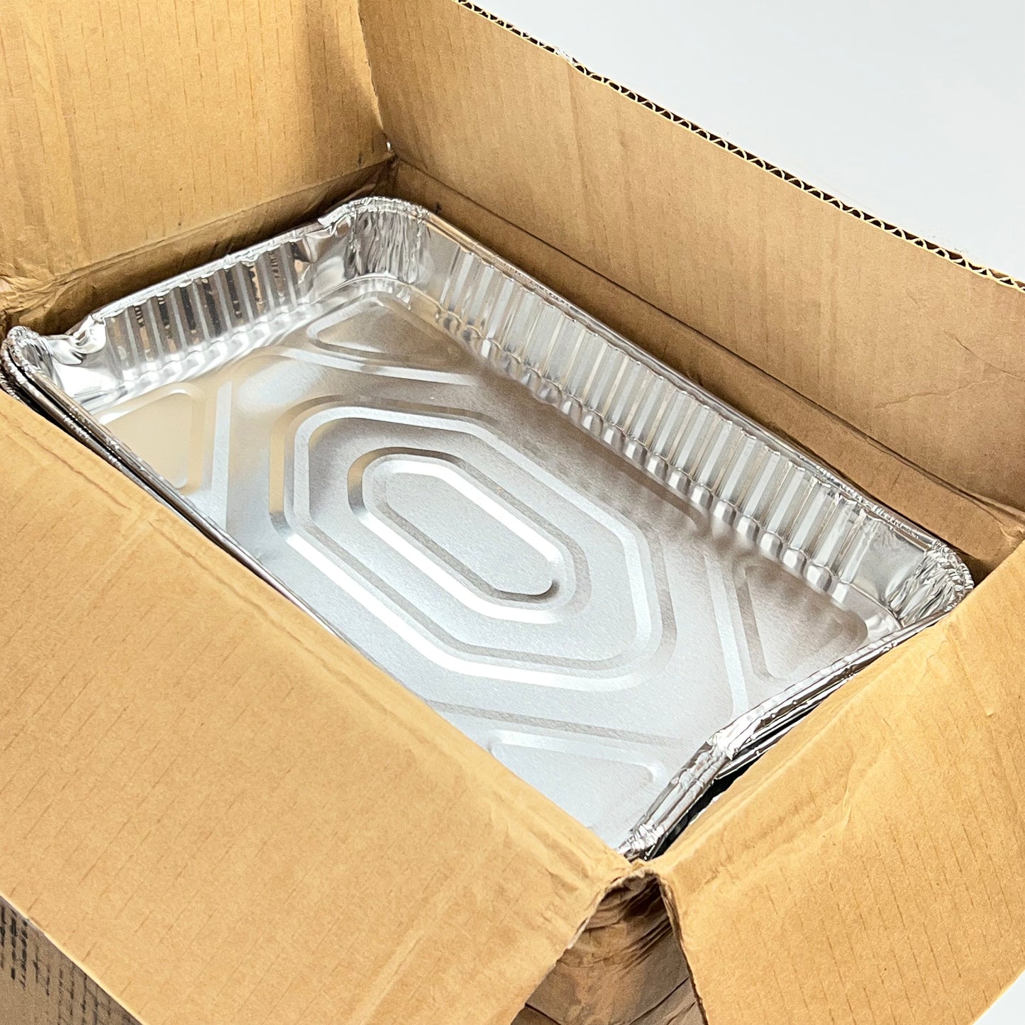 ZA@ D & W (100 PACK) Heavy Duty Aluminum Sheet Pan 1.3" Deep Silver 19251