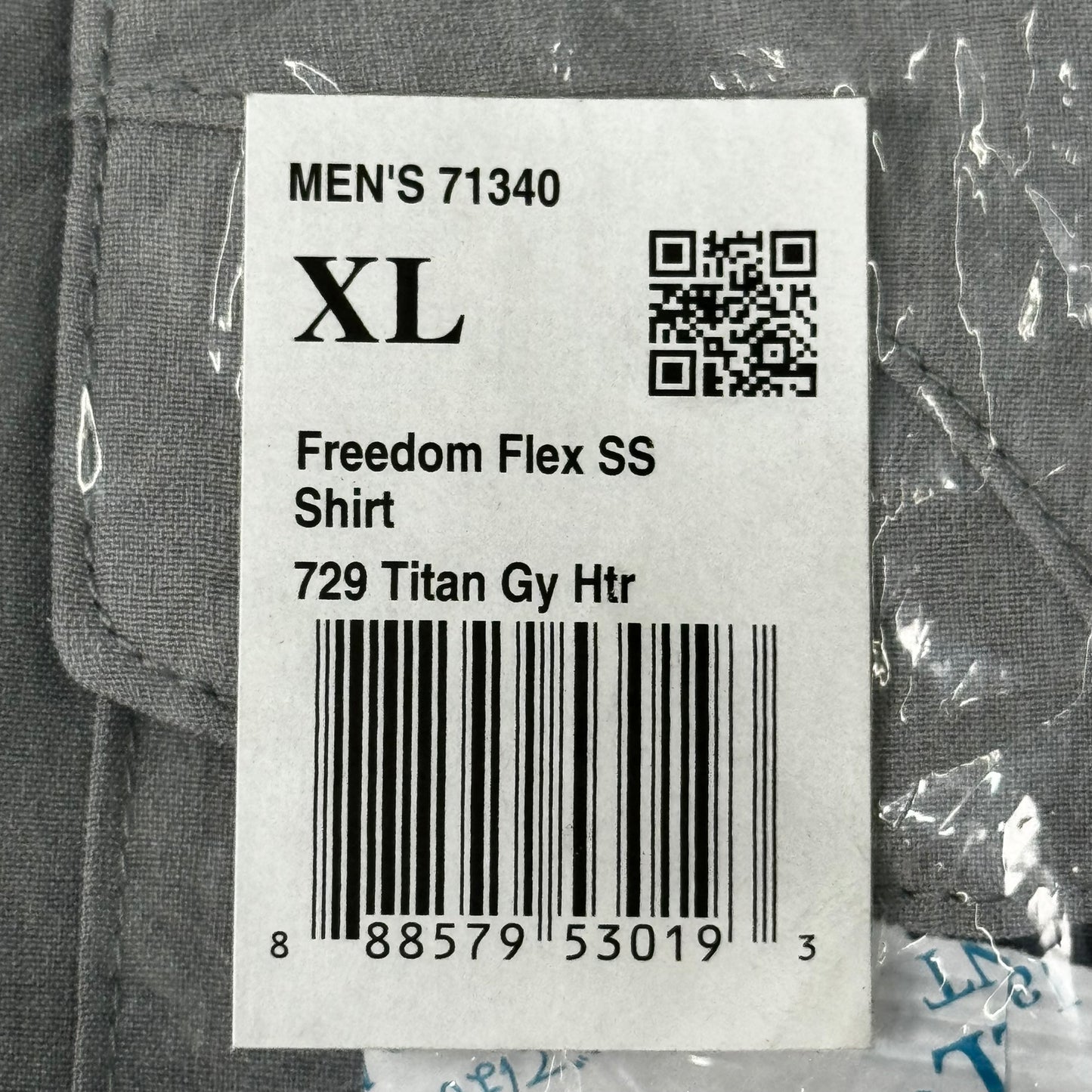 5.11 TACTICAL Men's Freedom Flex Short Sleeve Shirt Sz-XL Titan Grey Heather 71340