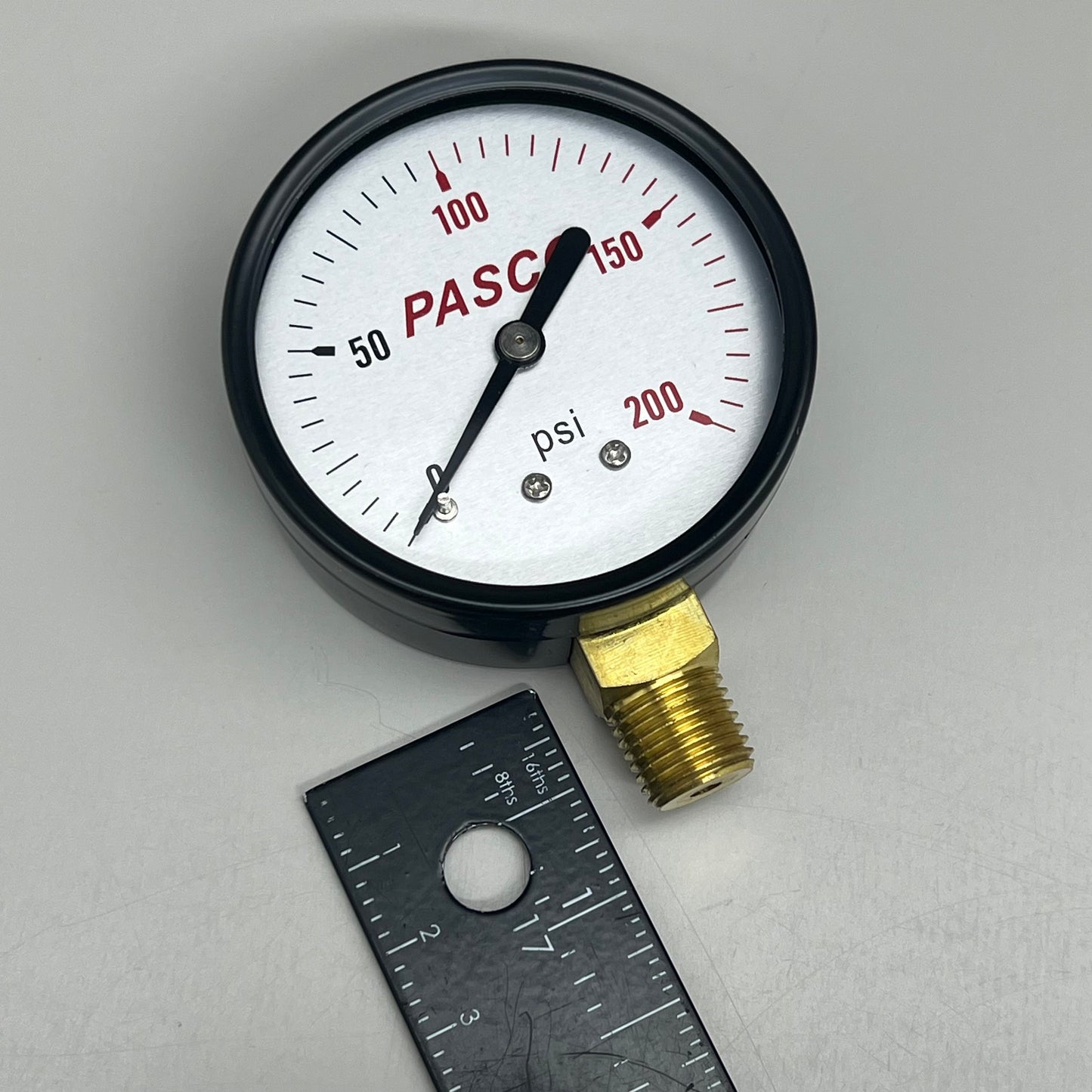 PASCO (2 PACK) 2-1/2" Pressure Gauge 1/4" MPT Brass Connection 200 PSI 1743