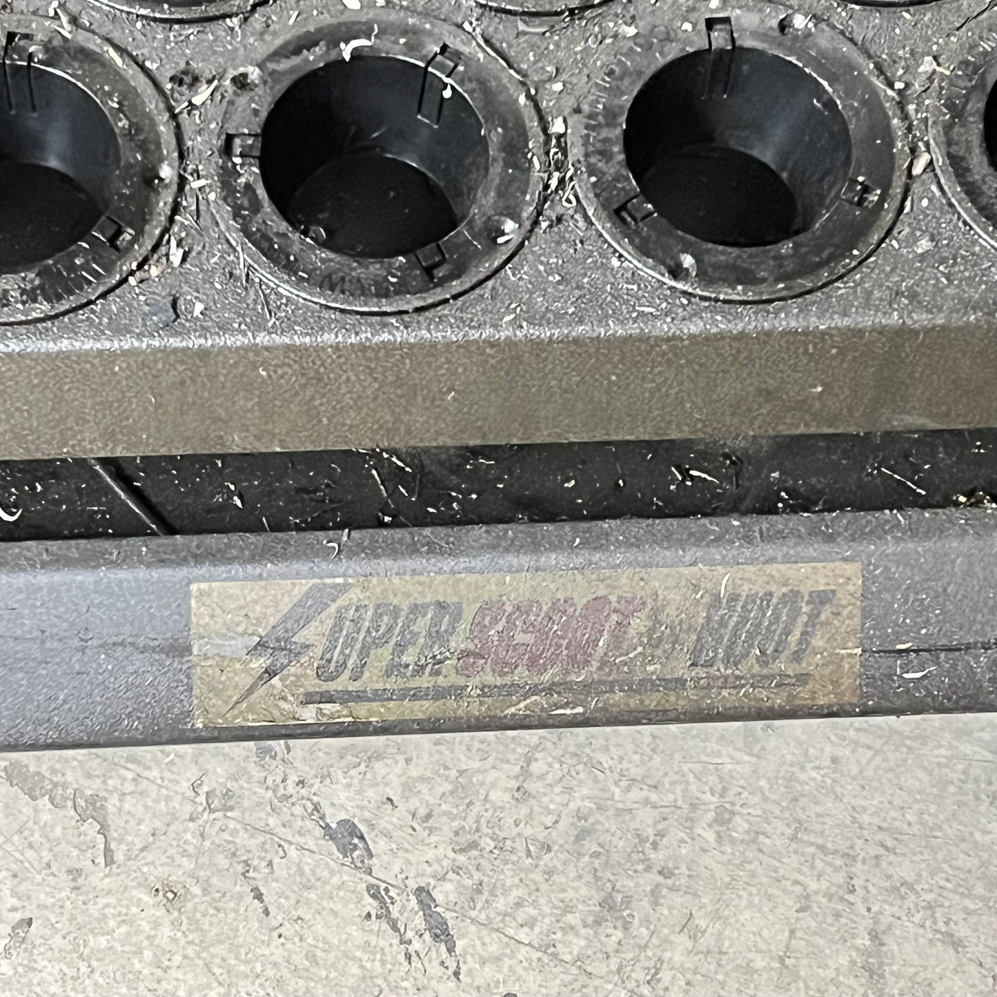 SUPER SCOOT HUOT 12 Gauge Steel Tool Holder Cart 48 Tool Slots (Used)