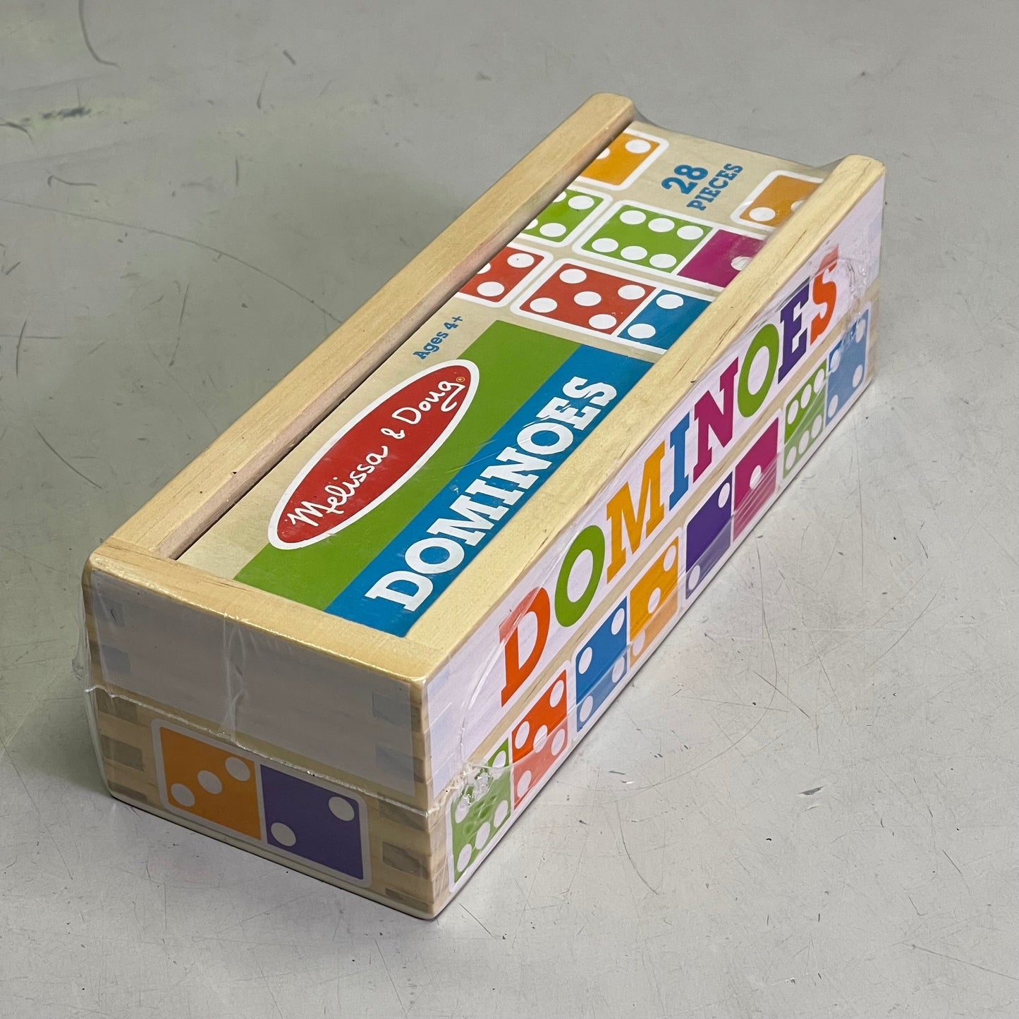 ZA@ MELISSA & DOUG Dominoes Game 28 Pieces Multicolor Wood 30388 A
