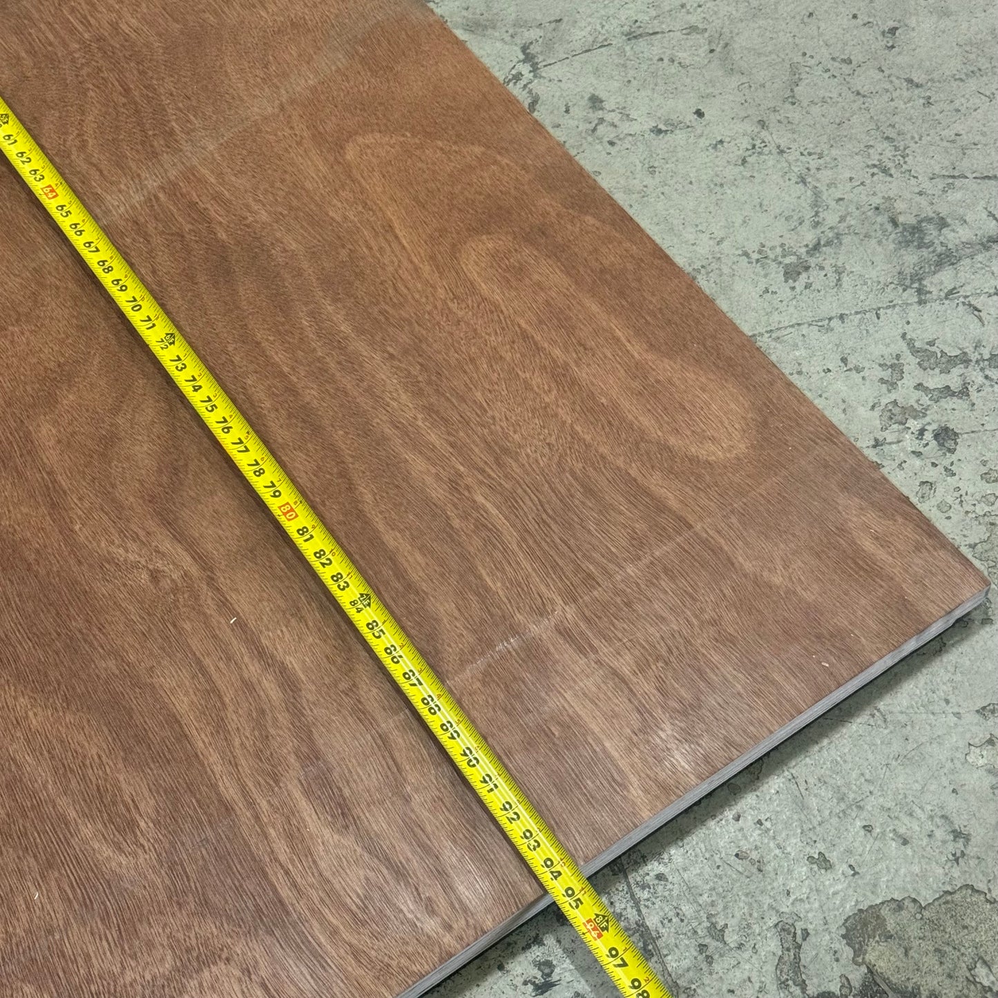 ZA@ STAINED PLYWOOD Veneer Large Sheet (1” THICK) BUI #01 #01- 03032024-17, 95”Lx45 1/2”Wx1”T, Wood Material, Soft Brown