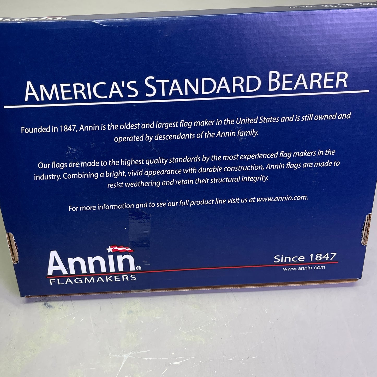 ANNIN American Flag USA Made Nylon UV Resistant 4'x 6' Red, White & Blue 3JN77