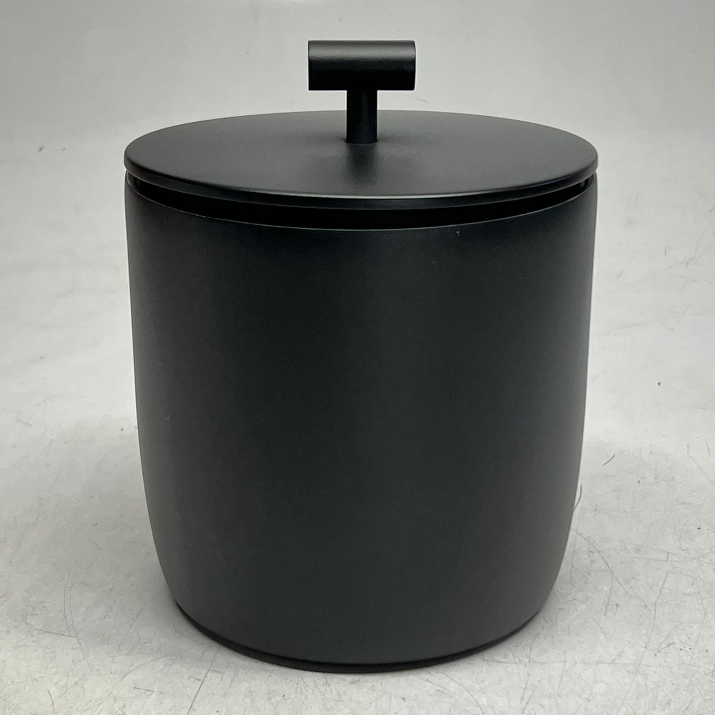 SIMPLEMODERN Rock Ice Bucket with Ice Scoop 8"H x 7"D Black ICE-100-MB