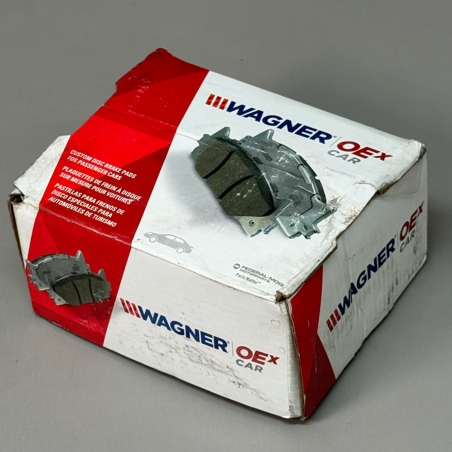 WAGNER OEx Ceramic Disc Brake Pad Set 4 1/2" x 2" Grey OEX1108