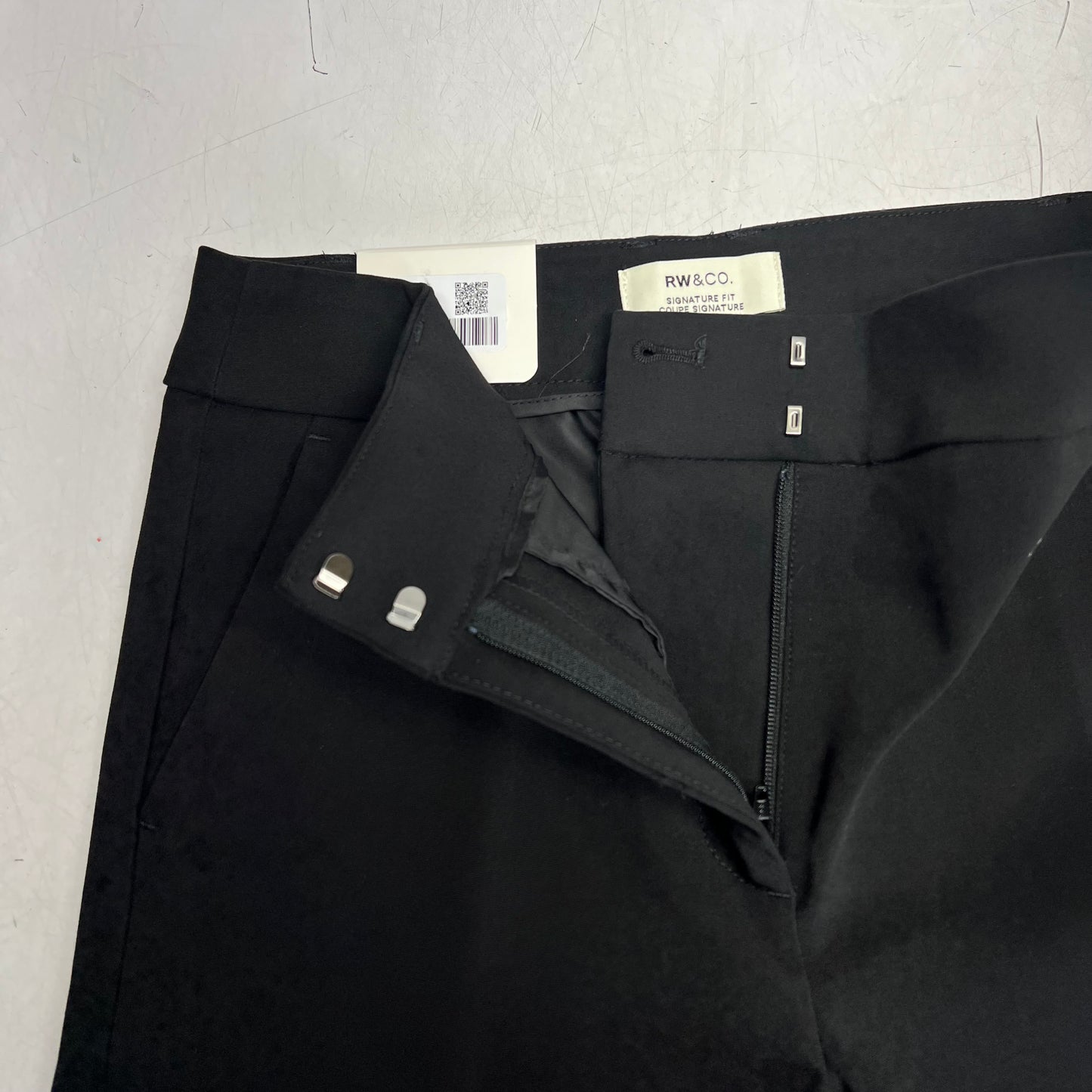 RW & CO Mid-rise Long Slim-leg Signature Fit Pant Women's Sz 0 Black 489209