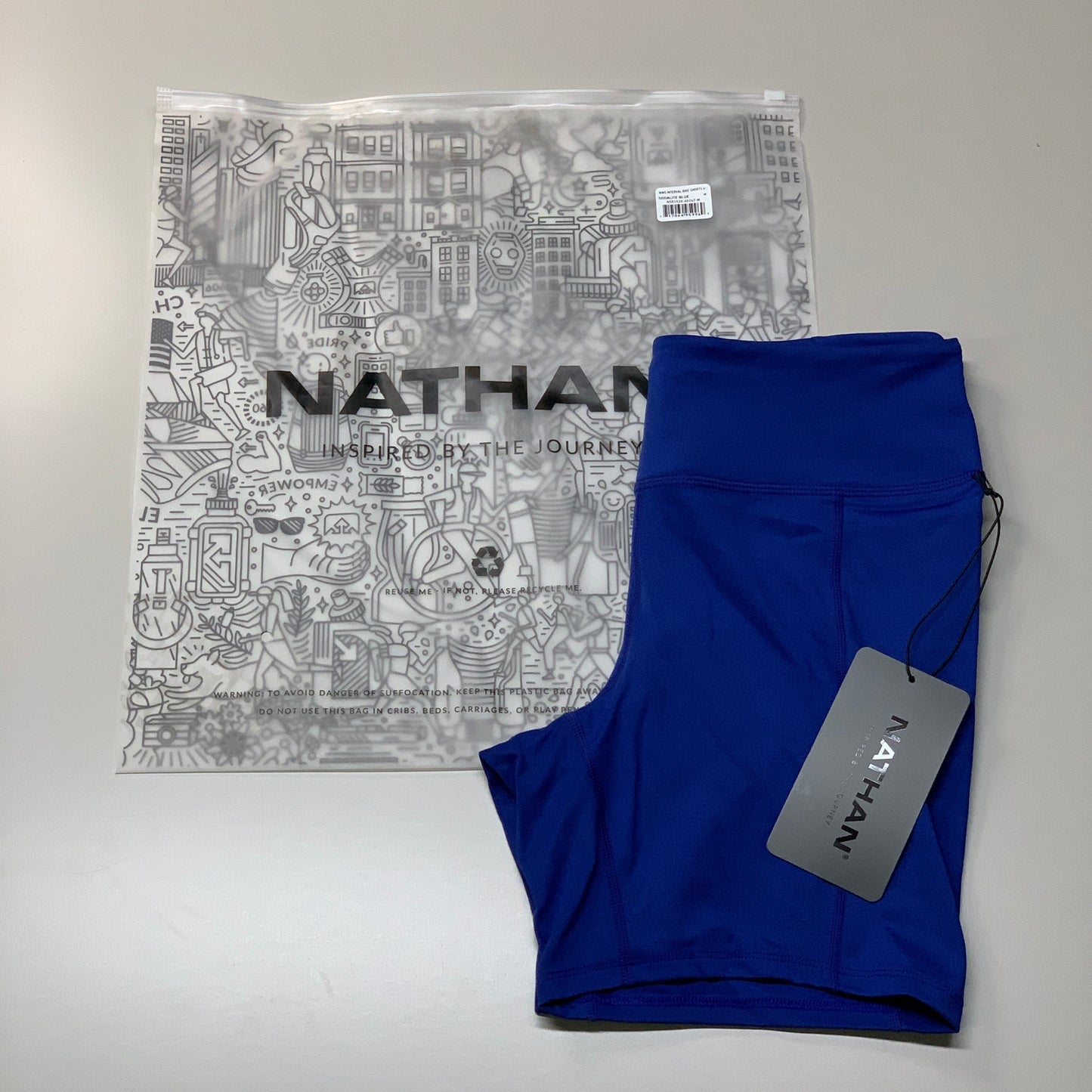 NATHAN Interval 6" Inseam Bike Short Women's Sodalite Blue Size S NS51520-60247-S