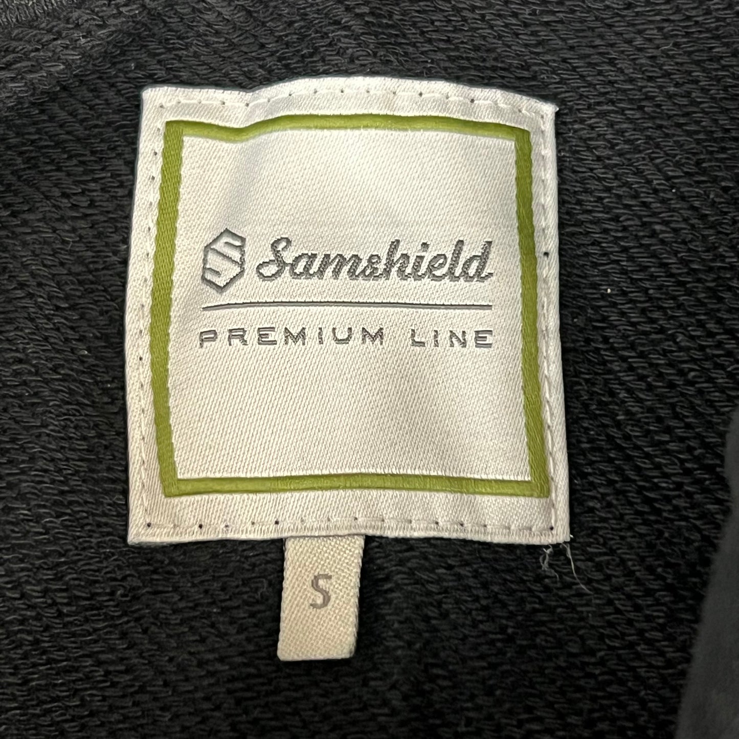 SAMSHIELD Equestrian Hooded Sweatshirt w/Sleeve Logo Women's Sz S Black