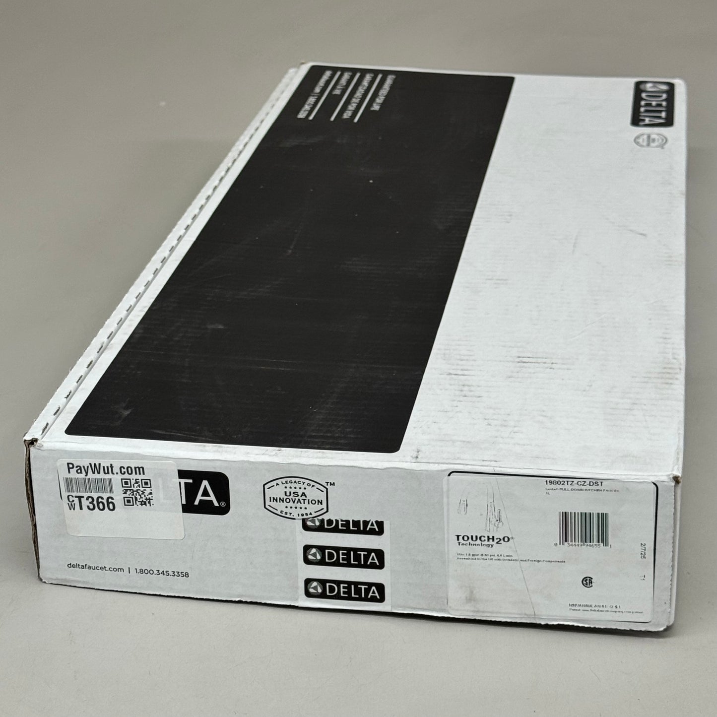 DELTA Lenta Pull-Down Kitchen Faucet w/ Touch Activation Champagne 19802TZ-CZDST