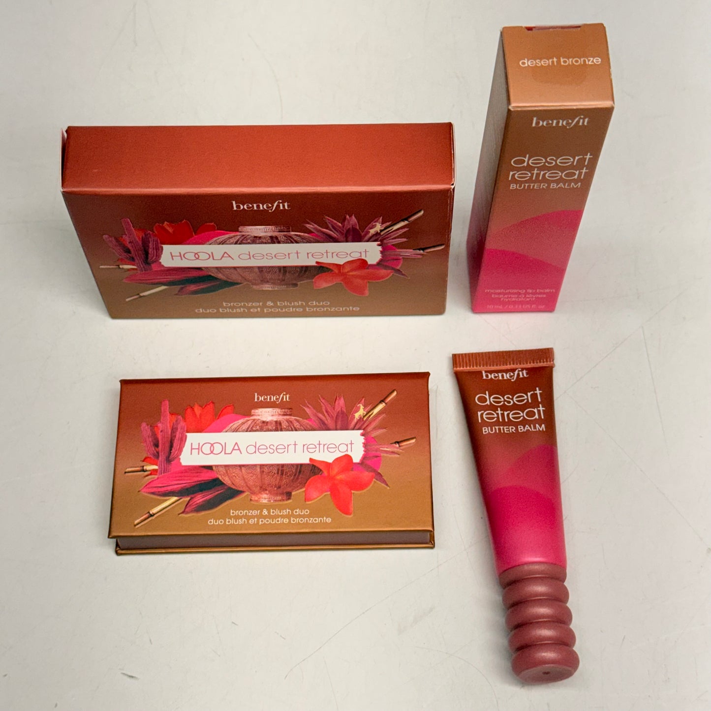 ZA@ BENEFIT Desert Retreat Set Bronzer & Blush 2.5 G, Butter Balm 0.33 Fl Oz  Desert Bronze B