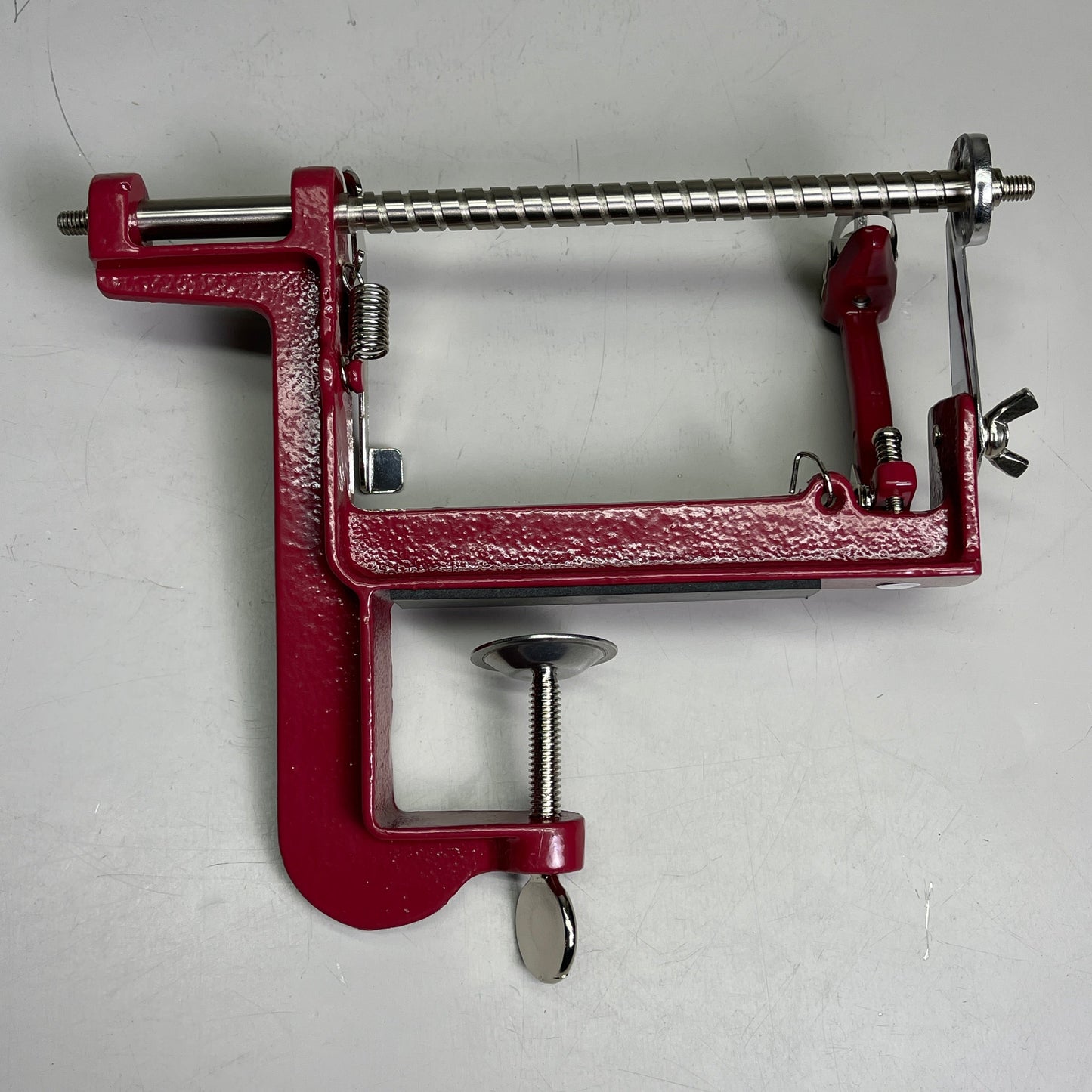 ZA@ AMCO Cast Iron Clamp Apple Peeler Corer Slicer Potatoes Red A501 628401 C