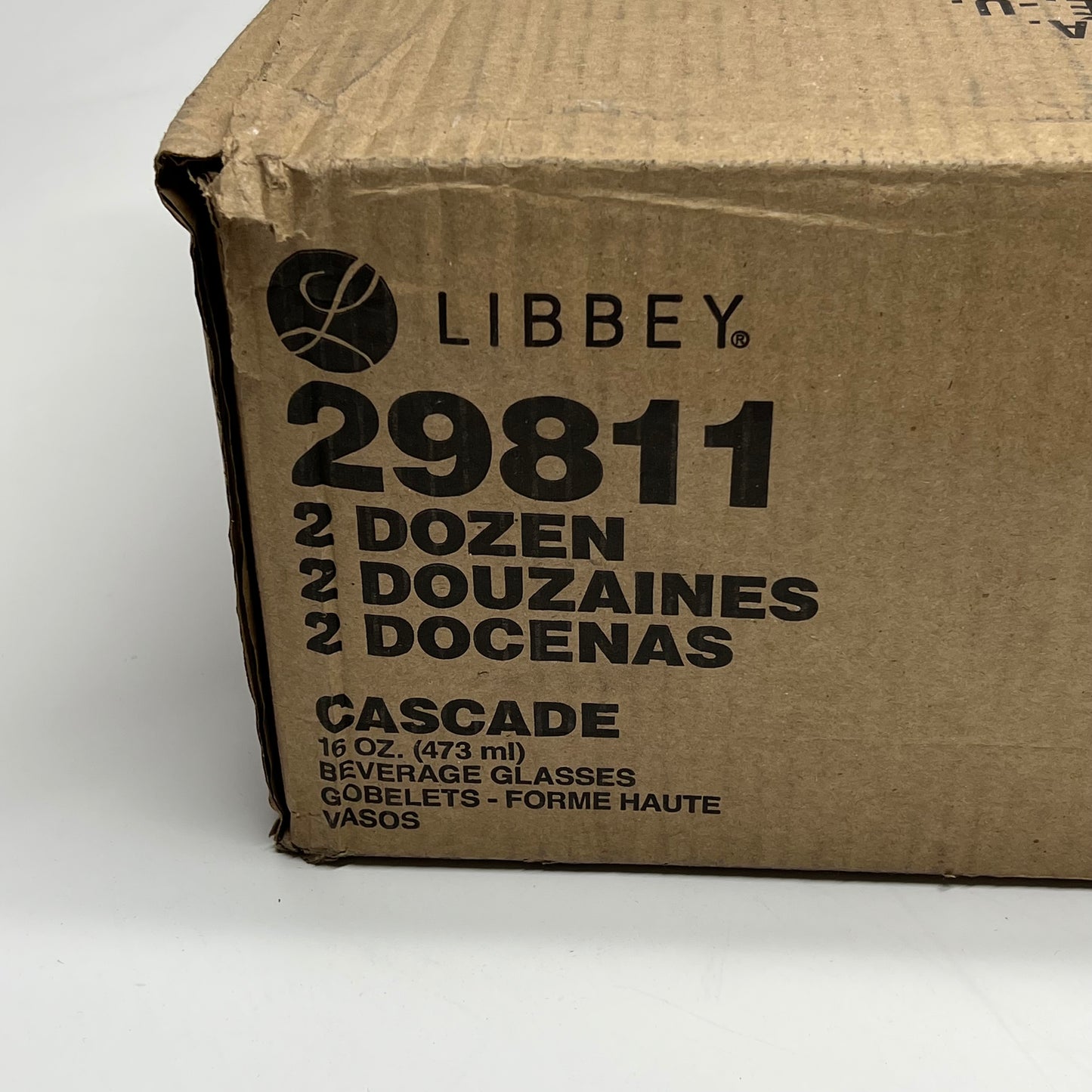 ZA@ LIBBY (SET OF 24) Cascade Cooler Drinking Glasses 7.8 oz Clear 29811