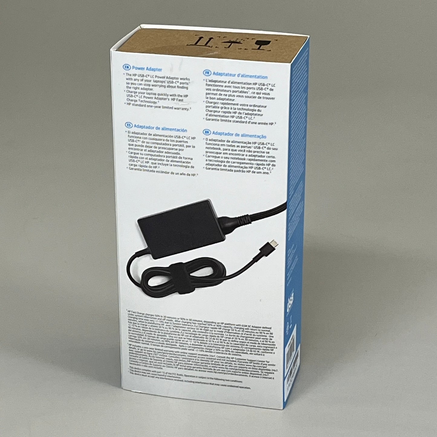 HP Power Adapter Fast Charging 65 Watt USB-C LC Charges 50% in 30 Mins 1P3K6UT