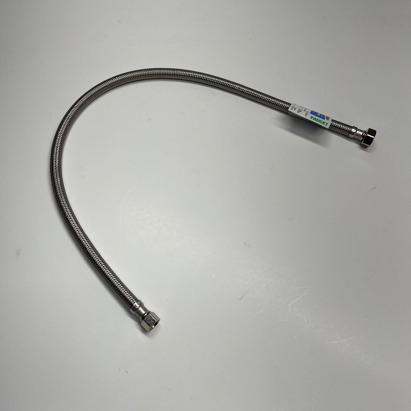 ZA@ PLUMBSHOP (25 PACK) Lav Flex Connector Stainless Steel Braid  30" Length Silver PLS1-30AF