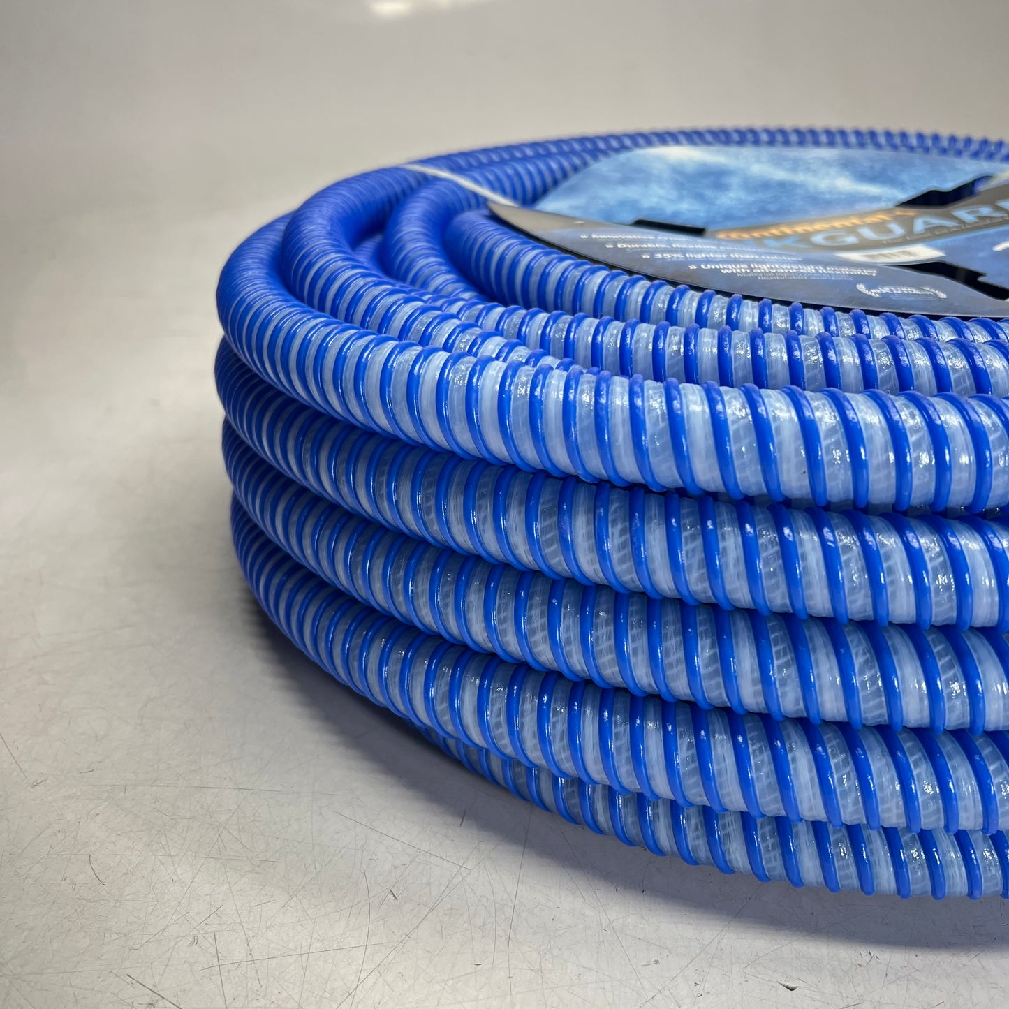 CONTINENTAL Flexible Kinkguard Garden Hose 5/8" ID Dia 100' Blue 589101020260|14