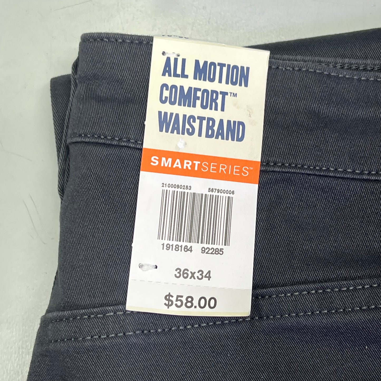 DOCKERS All Seasons Tech Straight Fit Jean Cut Pant Men's Sz 36x34 Steelhead