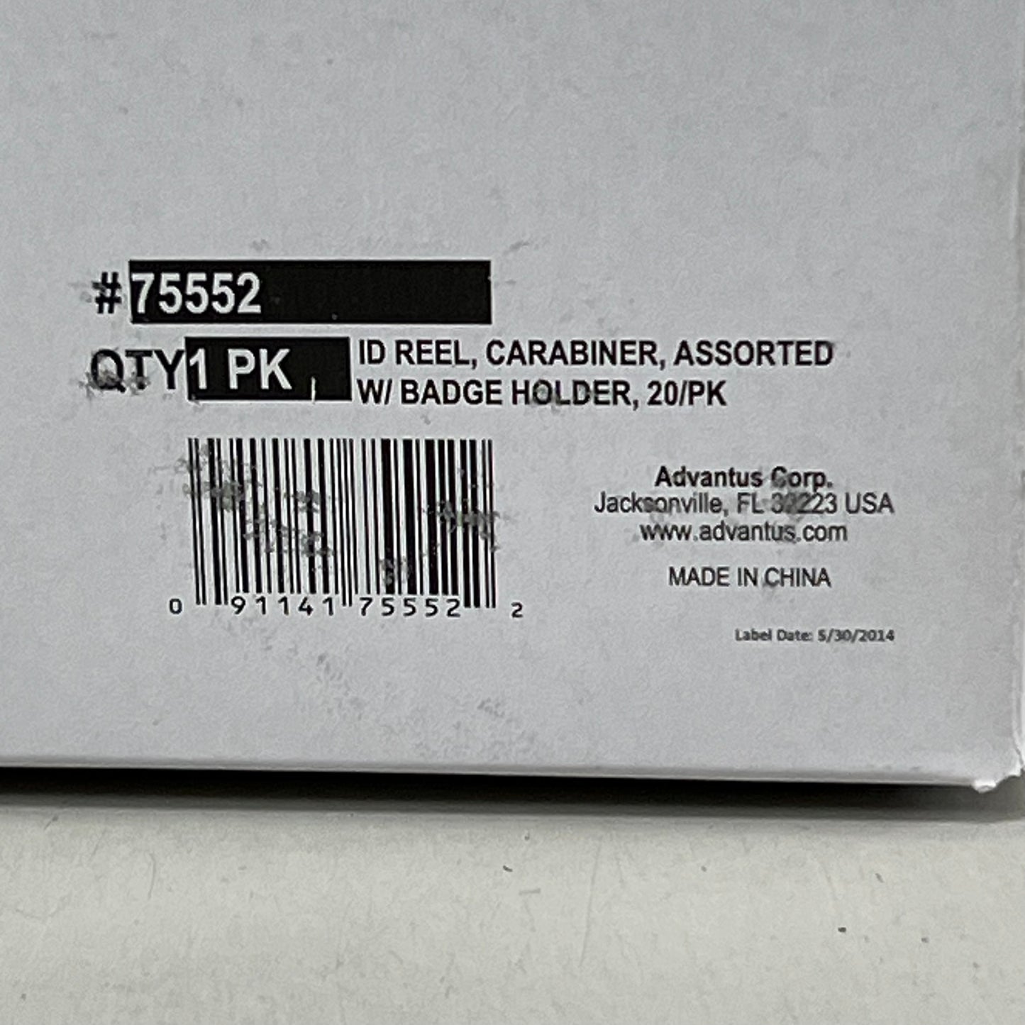 ADVANTUS Retractable Carabiner Style Badge Reels Pack of 20 Assorted 091141755522