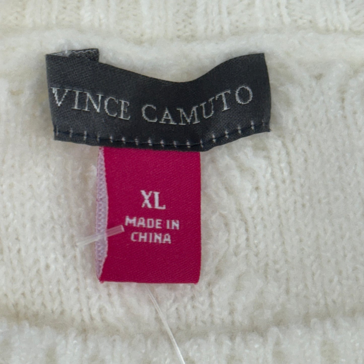 VINCE CAMUTO Cable Knit Sweater Women's Sz-XL Antique White SC2895