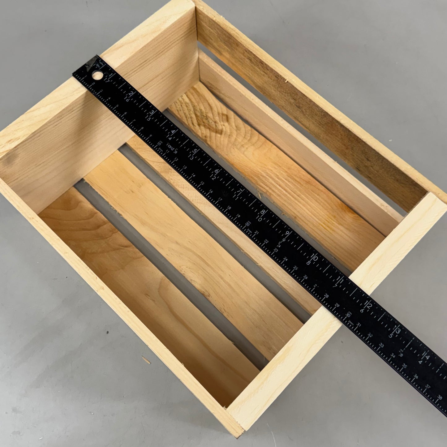 MAKE MARKET (8 Pack) 11" Half Wood Crate  11" Unfinished
