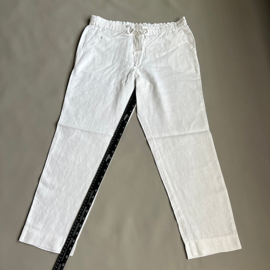 TOMMY BAHAMA Women's Palmbray Tapered Linen Pant White Size M (New)