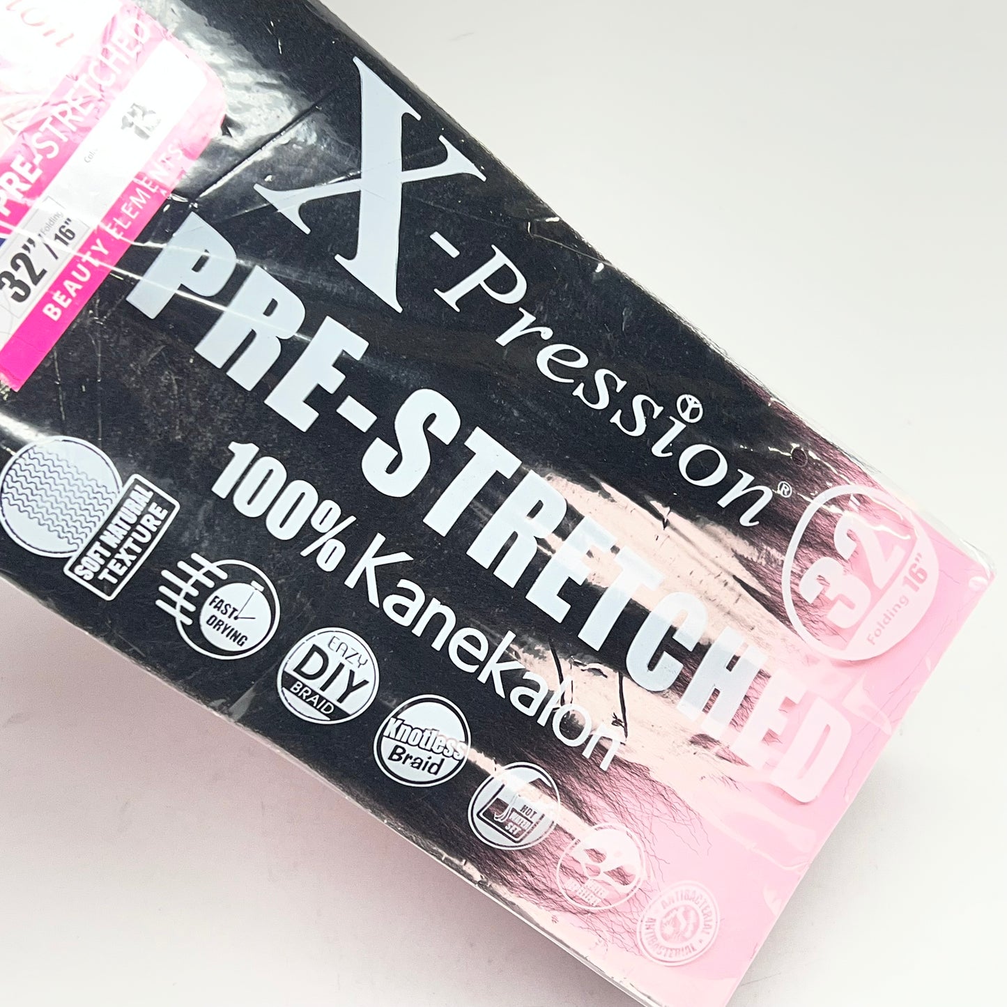 ZA@ BEAUTY ELEMENTS  Pre-stretched 3x X-Pression 100% Kanekalon Realistic 32" B|lack