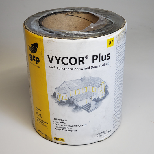 VYCOR Plus Self Adhered Flashing for Windows, Doors & Critical Non-Roof Details 9"x75' 21481