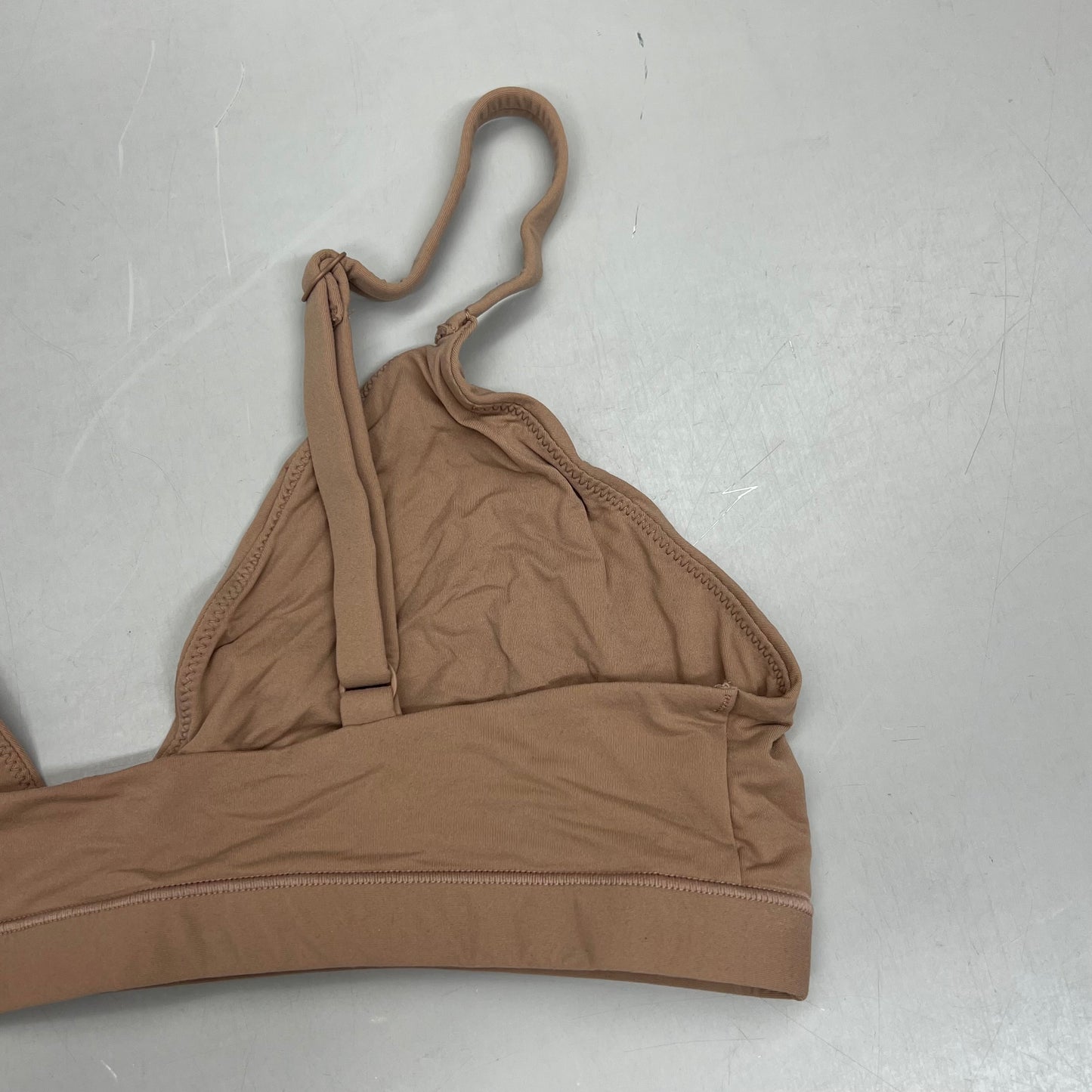 SKIMS Fits Everybody 2-Ply Max-Stretch Triangle Bralette Women's Sz L Sienna