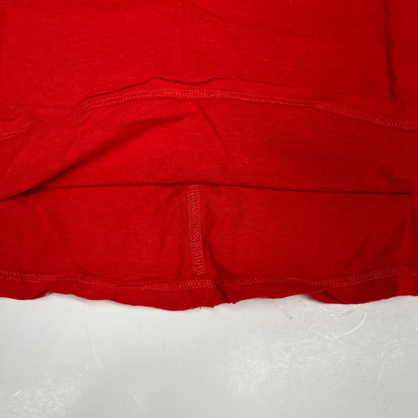WE THE FREE Nova Tee Shirt Raw Edge T-shirt  Women's Sz S High Risk Red