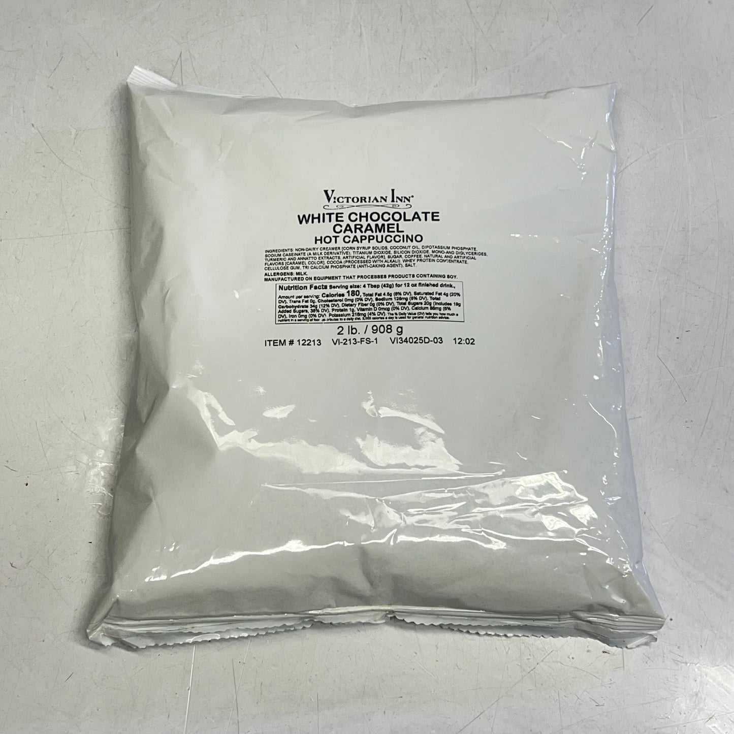 VICTORIAN INN  (2 PACK) White Chocolate Caramel Hot Cappuccino 2lbs BB 12/27