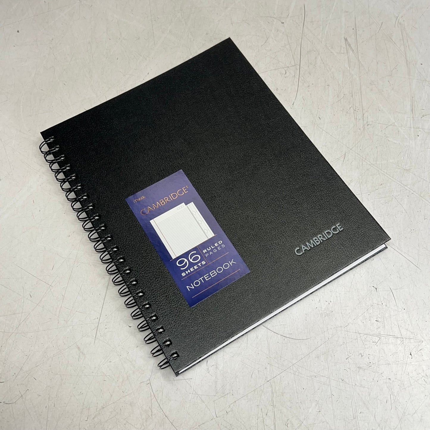 MEAD 1-subject Professional Notebook Wide Ruled 8.5" x 11" 96 Sheets Black 06100