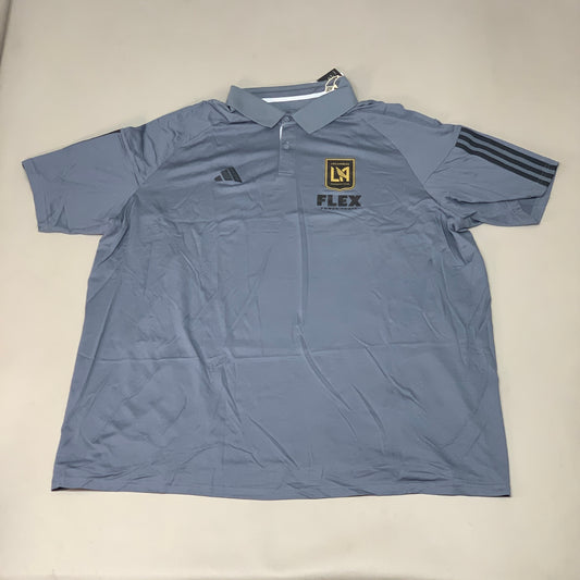 ADIDAS Los Angeles Football Club Training Polo Short Sleeve Grey 3XL 23709685