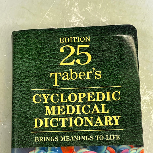 EDITION 25 TABER'S CYCLOPEDIC MEDICAL DICTIONARY Paperback Book By Donald Venes
