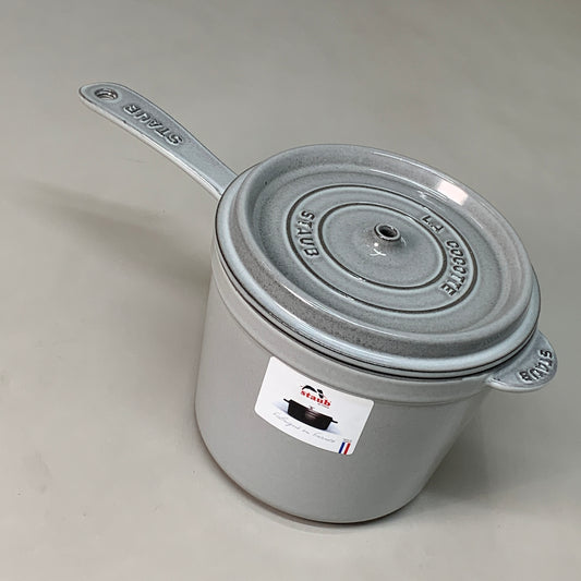 STAUB 2.8 L Cast Iron Round Sauce Pan Graphite Grey 1281818 (New w/o Handle)