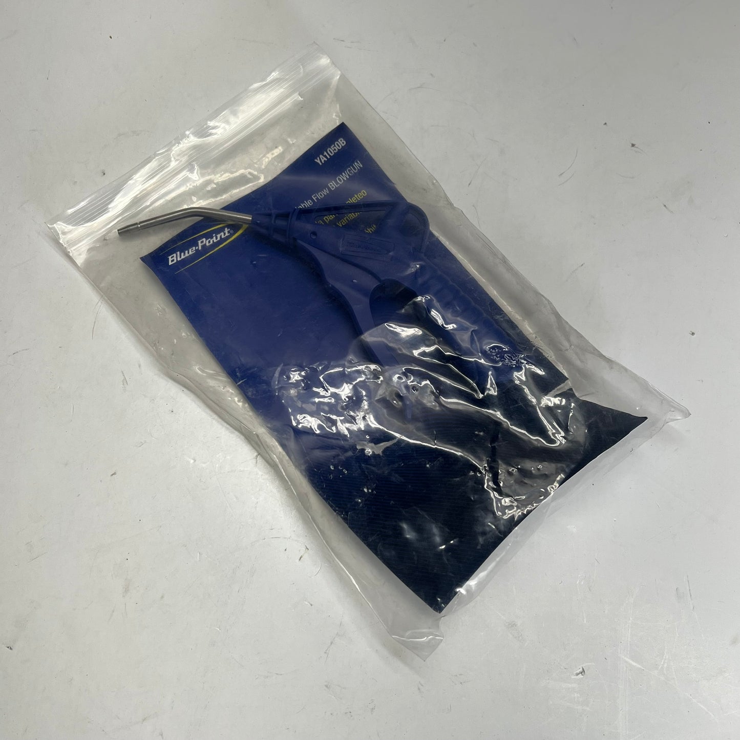 ZA@ BLUE POINT Blow Gun Pistol Grip Bent Flex Tube 10-1/4″  Blue YA1050B