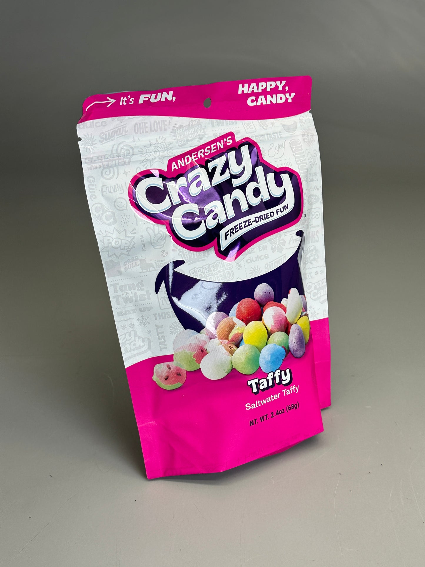 ANDERSEN'S Crazy Candy Freeze-Dried Saltwater Taffy 2.4 oz Exp 06/26