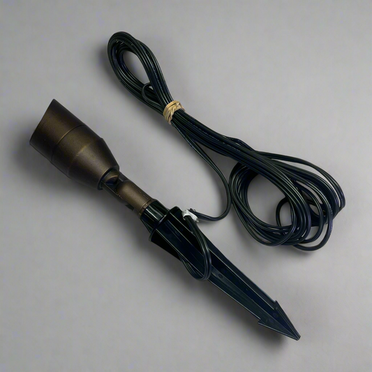 FOCUS INDUSTRIES Halogen Cast Brass Bullet Directional Light Brass Acid Rust Finish RXD01NL25FBAR