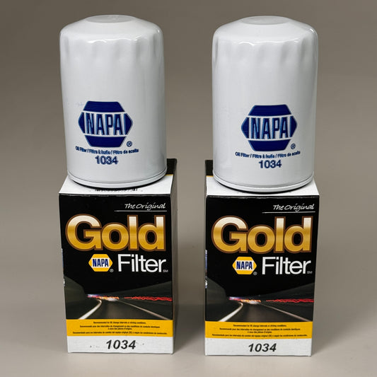 NAPA (2 PACK) Original Gold Filter Enhanced Cellulose 3/4"-16 Thread Size 1034