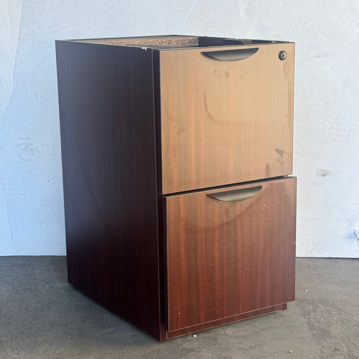 ZA@ REGENCY Legacy File Pedestal LPFF22 Sz 28”Hx22”Lx16”W, Mahogany Color (AS-IS, Damage)