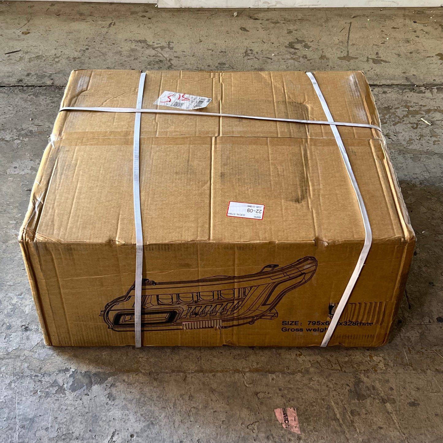 REEPU (2 Pcs) Car Headlights Sz 17" L x 10" H Black